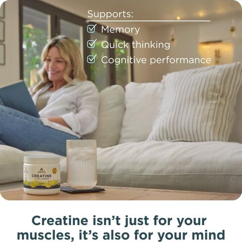Ancient Nutrition Creatine + Collagen – Muscle Strength, Lean Body Mass, Joint Comfort & Cognitive Support – Includes 5g Creatine Monohydrate for Women + Electrolytes, Lemon, 30 Servings in Saudi Arabia