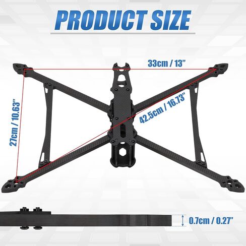 بديل لإطار MARK4 V2 10 بوصة 425 مم 1 قطعة إطار من ألياف الكربون مناسب لطائرة RC FPV حرة طويلة المدى بدون طيار أجزاء DIY متوافقة مع محرك 3115 1050 المروحة in Kuwait