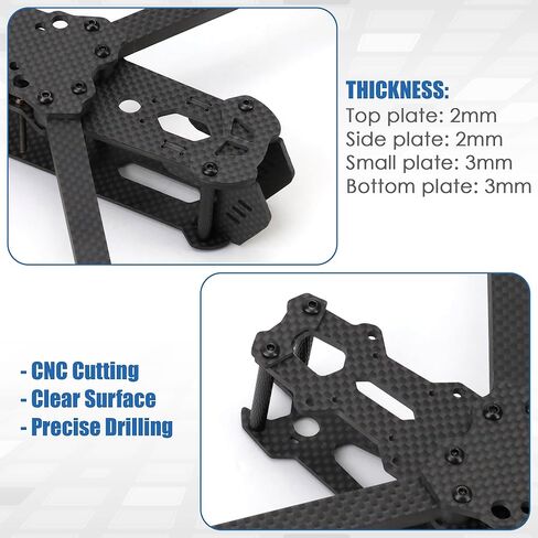 بديل لإطار MARK4 V2 10 بوصة 425 مم 1 قطعة إطار من ألياف الكربون مناسب لطائرة RC FPV حرة طويلة المدى بدون طيار أجزاء DIY متوافقة مع محرك 3115 1050 المروحة in Kuwait