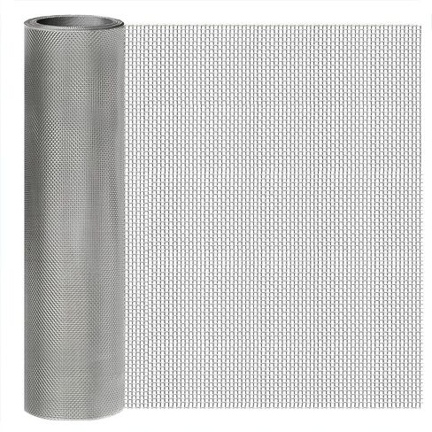 Stainless Steel Mesh Screen 8Mesh 304, 15.7" x 147" (40x375cm) Metal Mesh Screen, Rust Free Fine Wire Mesh Roll, Easy to Cur for Vent Mesh, Window Screen, Filters, Cage, Garden Covers in Kuwait