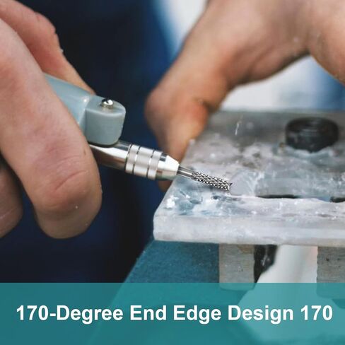 3 قطع من رؤوس الأدوات الدوارة لطحن كربيد التنجستن على شكل نهاية الأسطوانة لتحديد معالم المعادن وإزالة الأزيز، قطع مزدوج مع ساق 1/4 بوصة (SB-1: قطر القطع 1/4 بوصة × الطول 4/5 بوصة) in Kuwait