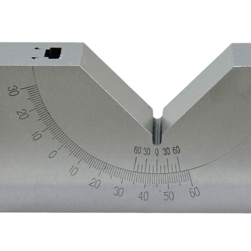 Adjustable Angle Block – 95×50×45 mm Tool Steel Precision V-Block, 90° Vee Angle, 50–55 HRC Hardness, 48.5 mm V Capacity, Hex-Lock Adjustment for Drilling, Milling, and Set-Up in Kuwait