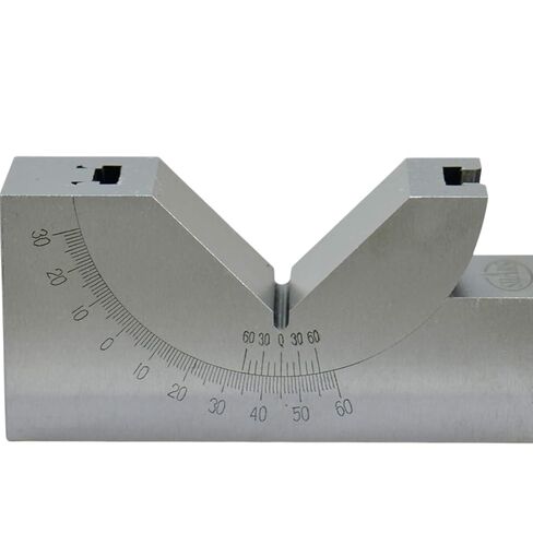 Adjustable Angle Block – 95×50×45 mm Tool Steel Precision V-Block, 90° Vee Angle, 50–55 HRC Hardness, 48.5 mm V Capacity, Hex-Lock Adjustment for Drilling, Milling, and Set-Up in Kuwait