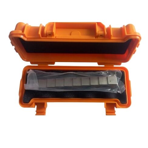 10 Step Stainless Steel UT Test Block with Orange Case from 1m to 10mm in Saudi Arabia