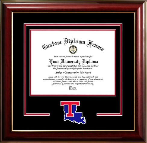 Campus Images Louisiana Tech Bulldogs 11w x 8.5h Classic Spirit Logo Diploma Frame in Saudi Arabia