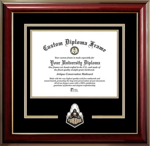 Campus Images Purdue University 9.625w x 7.625h Classic Spirit Logo Diploma Frame in Saudi Arabia