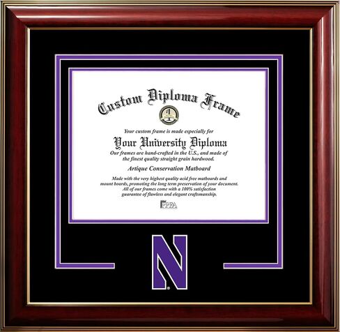 Northwestern University 11w x 8.5h Classic Spirit Logo Diploma Frame in Saudi Arabia