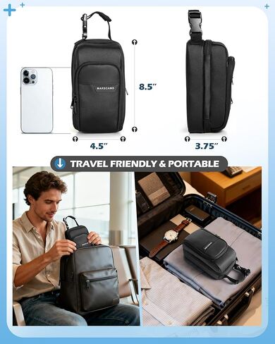 Diabetes Travel Case with 2 Ice Packs, Insulin Cooler Travel Case with Multiple Pockets and Buckle Handle, Black in Kuwait