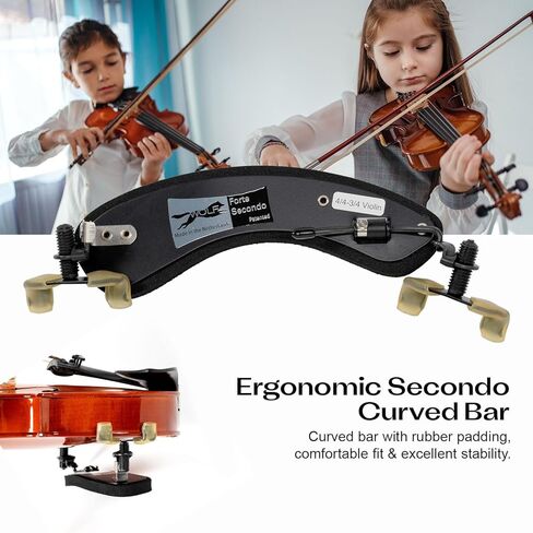 Wolf Forte Secondo Violin Shoulder Rest | Fits 3/4-4/4 Size | Height & Width Adjustable | Ergonomic Design in Saudi Arabia