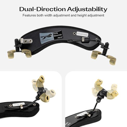 Wolf Forte Secondo Violin Shoulder Rest | Fits 3/4-4/4 Size | Height & Width Adjustable | Ergonomic Design in Saudi Arabia