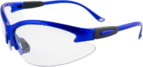 Birdz Eyewear Flamingo Safety Glasses for Nurses Dental Assistant Glasses Shooting Sunglasses for Women Ladies Men Blue Frame & Clear 1.5 Magnification Bifocal Lens in Saudi Arabia