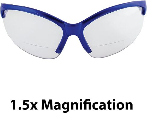 Birdz Eyewear Flamingo Safety Glasses for Nurses Dental Assistant Glasses Shooting Sunglasses for Women Ladies Men Blue Frame & Clear 1.5 Magnification Bifocal Lens in Saudi Arabia