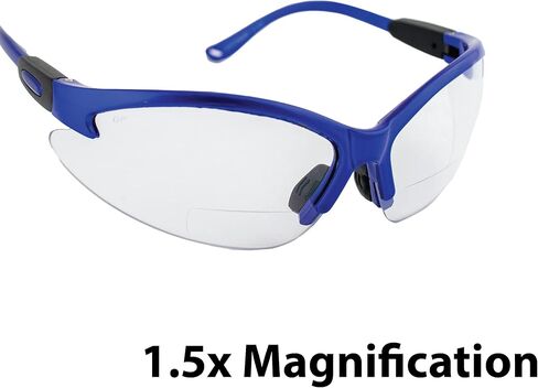 Birdz Eyewear Flamingo Safety Glasses for Nurses Dental Assistant Glasses Shooting Sunglasses for Women Ladies Men Blue Frame & Clear 1.5 Magnification Bifocal Lens in Saudi Arabia