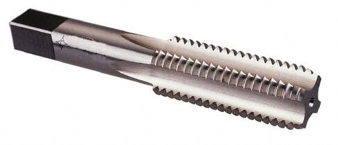 Straight Flute Tap, 1-5/8-12 UNS, 6 Flute, Bottoming Chamfer, High-Speed Steel, Bright/Uncoated Finish, 2" Thread Length, 5" OAL, Right Hand in Saudi Arabia
