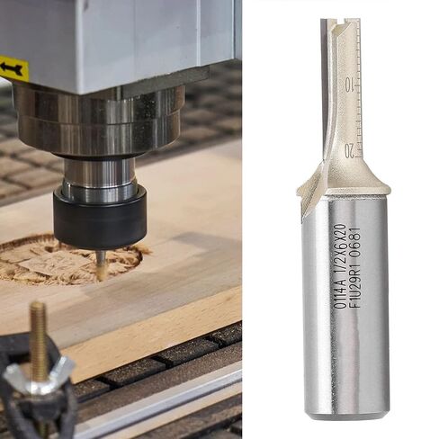 Marhynchus Carbide Milling Cutter 3 Flute Straight Shank End Mill for Woodworking 1/2in Shank for Soft Hardwood Density Board CNC Trimming Machine in Saudi Arabia