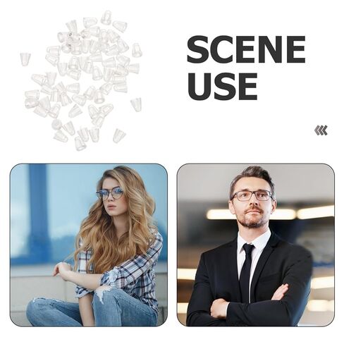 2400pcs Rimless Eyeglass Screw Cap - Silicone Screw Protector Clear Anti-Loss Replacement Covers Eyewear Accessories for Glasses Repair in Kuwait