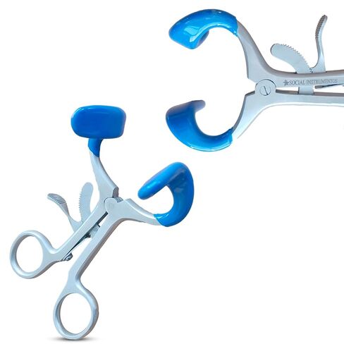 Social Instrumentos Dental Molt Mouth Gag Orthodontic Oral Opener Stainless Steel for Dental and Veterinary Instrument with Silicone (4.7 inch) in Saudi Arabia