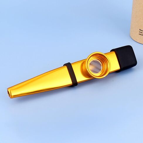 Kazoos With Kazoo Flute Diaphragms,Musical Instruments,Good Gift for Adult,A Good Companion for Ukulele, Violin, Guitar,Piano Keyboard-Gold in Saudi Arabia