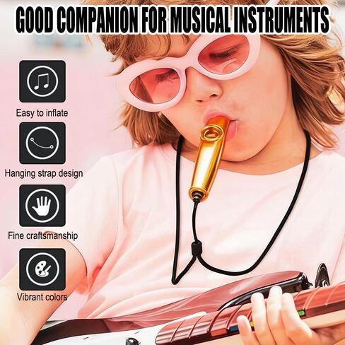 Kazoos With Kazoo Flute Diaphragms,Musical Instruments,Good Gift for Adult,A Good Companion for Ukulele, Violin, Guitar,Piano Keyboard-Gold in Saudi Arabia