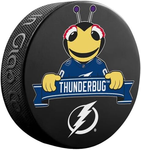 Thunderbug Lightning Mascot Officially Licensed Hockey Puck in Saudi Arabia