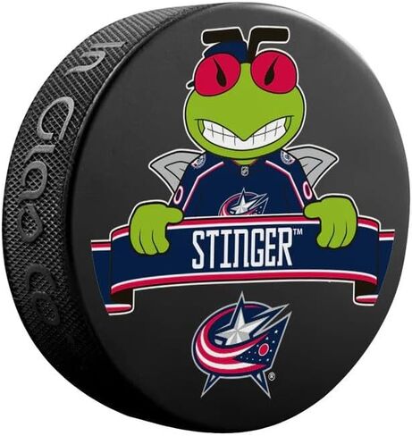 Stinger Blue Jackets Mascot Officially Licensed Hockey Puck in Saudi Arabia