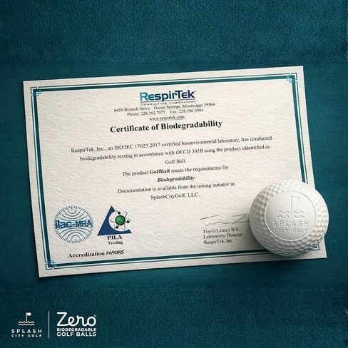 كرات الجولف Zero® القابلة للتحلل البيولوجي | 100 كرة | كرات جولف صديقة للبيئة وغير سامة للعب على الواجهة البحرية | معتمد للتحلل البيولوجي | أفضل أداء كرة جولف قابلة للتحلل البيولوجي | صنعت في الولايات المتحدة الأمريكية in Kuwait
