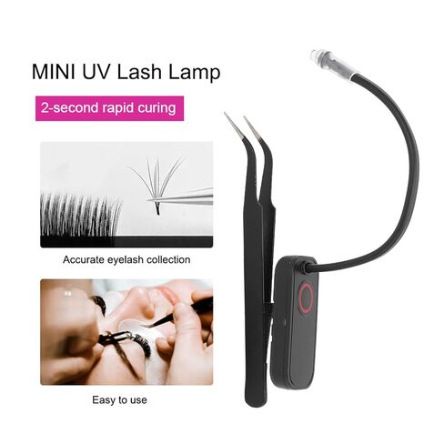 Eyelash Extension Light, Bendable Flexible Hose LED Curing Light, 1W 405nm Wavelength with Touch Control & Tweezers, Ideal for Eyelash Application in Kuwait