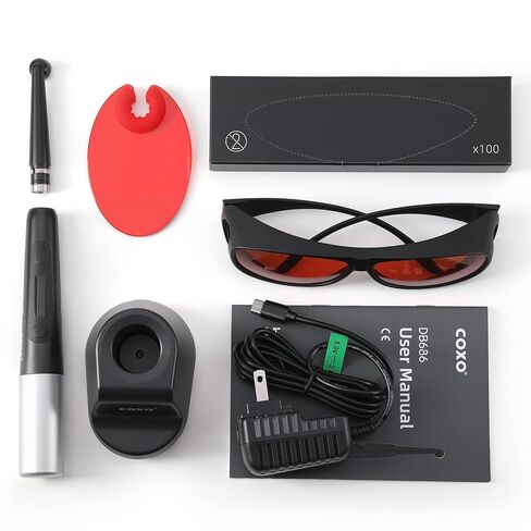 Coxo 5 in 1 LED Curing Light Wireless مع كاشف التسوس، 3000 ميجاوات/سم²، يُباع بواسطة JMU (أسود، #DB686 Halo) in Saudi Arabia