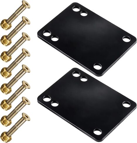 Longboard Skateboard Riser Pads, 1/8 Rubber Skateboard Risers for Preventing Wheelbite and Absorbing Impact Shock Skateboards Shock Mat with Mounting Screws and Nuts(Snow Black) in Saudi Arabia
