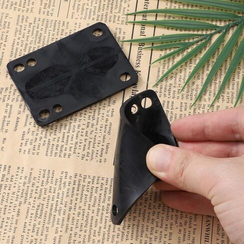 Longboard Skateboard Riser Pads, 1/8 Rubber Skateboard Risers for Preventing Wheelbite and Absorbing Impact Shock Skateboards Shock Mat with Mounting Screws and Nuts(Snow Black) in Saudi Arabia