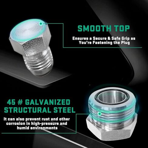 طقم غطاء وقابس JIC، مجموعة محولات من الفولاذ المجلفن 144 قطعة، تركيبات خرطوم هيدروليكية ذات خيوط دقيقة في ORFS وأحجام داش 37 درجة 4 6 8 10 12 16 in Kuwait