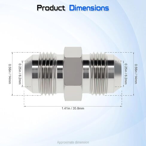 موصل خرطوم هيدروليكي 3/8 بوصة ذكر JIC (9/16 بوصة - 18 خيط) × 3/8 بوصة ذكر JIC 2403-06-06 SAE J514 قياسي، تركيب محول أنبوب مستقيم من الفولاذ الكربوني المتوهج (عبوتان) in Kuwait