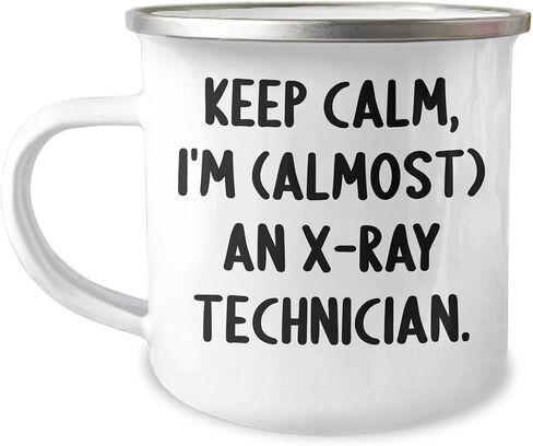 حافظ على الهدوء، تقريبًا فني أشعة سينية، هدية فريدة لعيد ميلاد فني الأشعة السينية، كوب تخييم لفني الأشعة السينية، اقتباس ممتع وروح الدعابة in Kuwait