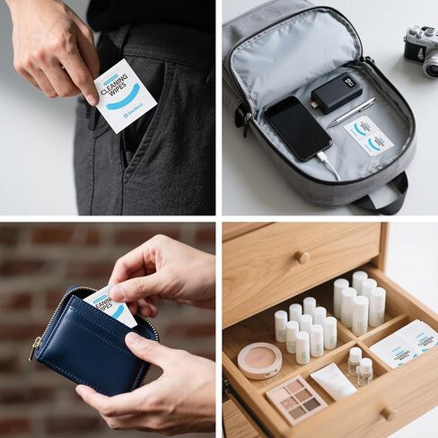 مناديل عدسة SmoTecQ للنظارات، 180 منديل تنظيف النظارات ملفوف بشكل فردي مع قطعتين من القماش من الألياف الدقيقة للحصول على لمسة نهائية خالية من الخطوط، آمنة للعدسات المغلفة والشاشات وعدسات الكاميرا in Kuwait