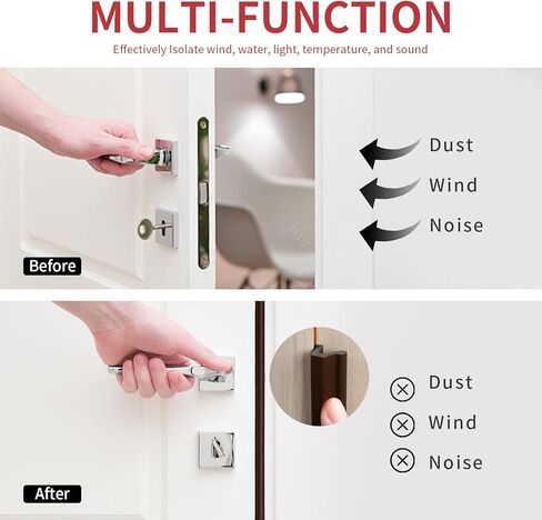 40 Feet Kerf Door Weather Stripping Seal With 8 PCS Corner Seals, Long Reach V-Shaped Strip for Frame Insulation and Soundproofing Large Gaps (Brown) in Saudi Arabia