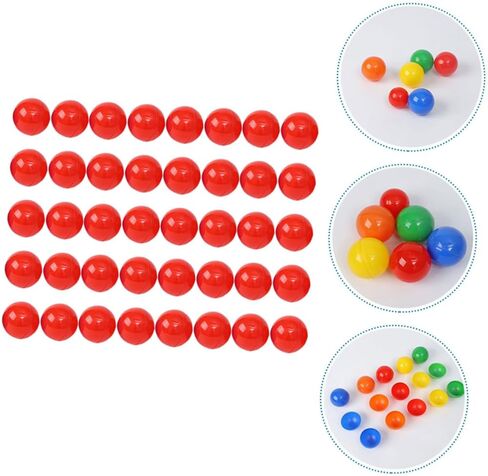 Toyvian 100pcs Red Openable Lottery Balls PVC Reusable Sphere Game Props for Raffle Drawings Party Activities Indoor Entertainment in Kuwait