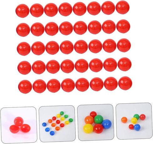 Toyvian 100pcs Red Openable Lottery Balls PVC Reusable Sphere Game Props for Raffle Drawings Party Activities Indoor Entertainment in Kuwait