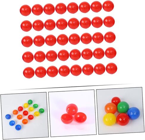 Toyvian 100pcs Red Openable Lottery Balls PVC Reusable Sphere Game Props for Raffle Drawings Party Activities Indoor Entertainment in Kuwait