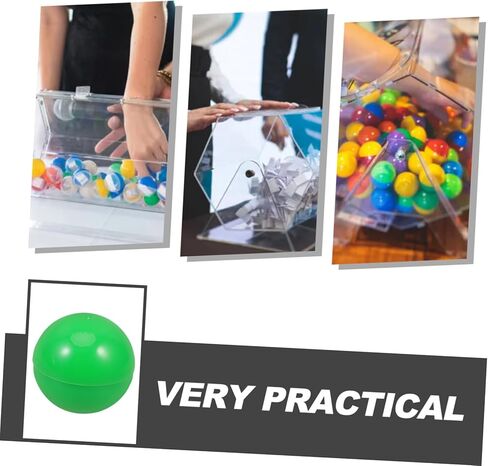 50pcs Green Openable Lottery Balls PVC Raffle Drawing Balls for Party Games Event Props Reusable Game Supplies with Bright Color in Saudi Arabia