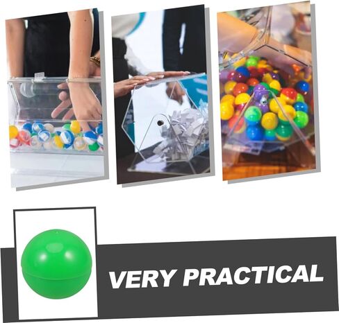 50 قطعة من كرات اليانصيب البلاستيكية الخضراء القابلة للفتح لمستلزمات الحفلات، دعائم لعبة رسم السحب، مادة بولي كلوريد الفينيل خفيفة الوزن للمناسبات العائلية والأنشطة الترفيهية in Kuwait