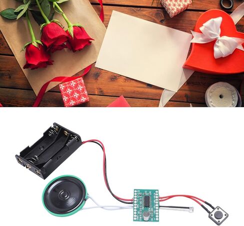 Recordable Sound Module, DIY Music Voice Recording Module Chip with Speaker, Can Recording 4 Minutes for Personalized Greetings, Holiday Crafts Cards in Saudi Arabia