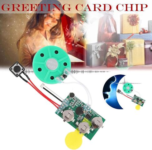 FOSA 60 Seconds Recordable Voice Sound Chip, Recordable Sound Module for DIY Greeting Cards, with Light Activation & Replaceable Battery in Kuwait