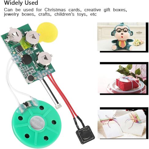 FOSA 60 Seconds Recordable Voice Sound Chip, Recordable Sound Module for DIY Greeting Cards, with Light Activation & Replaceable Battery in Kuwait