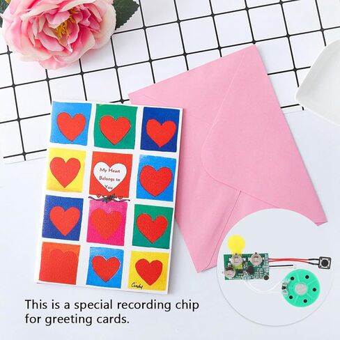 FOSA 60 Seconds Recordable Voice Sound Chip, Recordable Sound Module for DIY Greeting Cards, with Light Activation & Replaceable Battery in Kuwait