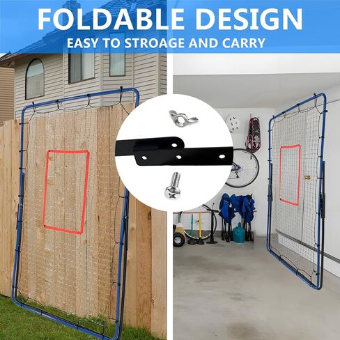 Volleyball Rebounder Net,7x4FT Bounce Back Training Equipment with 5 Adjustable Angles, Volleyball Practice Net for Bumping & Spiking, Lacrosse Baseball Soccer Trainer for Backyard in Kuwait