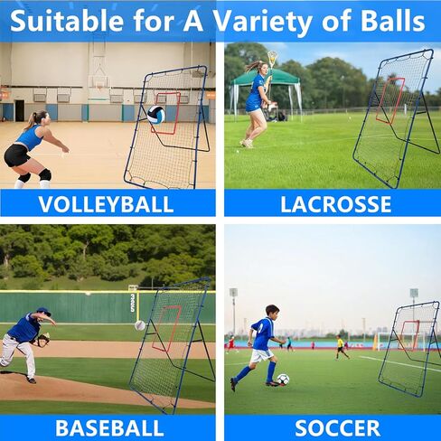 Volleyball Rebounder Net,7x4FT Bounce Back Training Equipment with 5 Adjustable Angles, Volleyball Practice Net for Bumping & Spiking, Lacrosse Baseball Soccer Trainer for Backyard in Kuwait