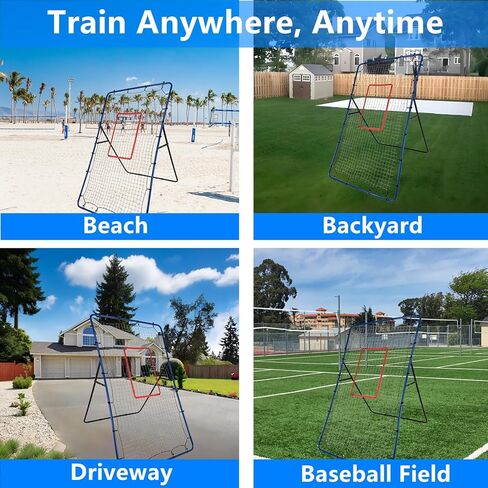 Volleyball Rebounder Net,7x4FT Bounce Back Training Equipment with 5 Adjustable Angles, Volleyball Practice Net for Bumping & Spiking, Lacrosse Baseball Soccer Trainer for Backyard in Kuwait