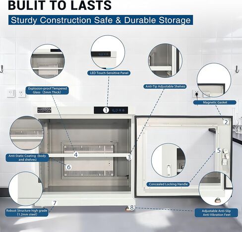 NARGON 1-20% RH 140L الخزانة الجافة الإلكترونية، خزانة المجفف ESD لتخزين العدسات البصرية، تجميعات РСВ، الرقاقة، المكونات الإلكترونية، أشباه الموصلات، المواد الكيميائية المخبرية، الموديل NMC141C in Kuwait