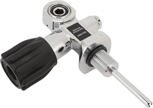 SUNGOOYUE Diving Cylinder Valve, Chrome Plated Brass DIN Yoke Dual Use 250 Bar, with Wrench and Safety Pressure Relief Port, for Diving Snorkeling in Saudi Arabia
