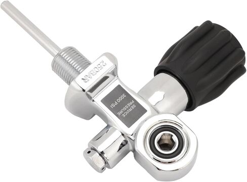 SUNGOOYUE Diving Cylinder Valve, Chrome Plated Brass DIN Yoke Dual Use 250 Bar, with Wrench and Safety Pressure Relief Port, for Diving Snorkeling in Saudi Arabia